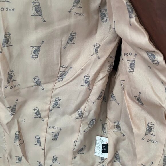 VINTAGE O'2nd Leather Jacket in Size S - Picture 3 of 5